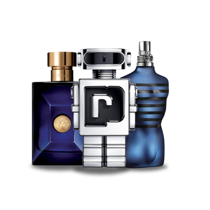 Kit de 3 perfumes Versace DYLAN BLUE, Paco Rabanne PHANTOM e Jean Paul Gaultier ULTRA MALE 100ml
